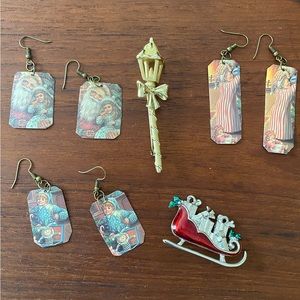 Vintage Christmas jewelry bundle